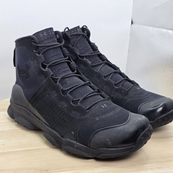Under Armour UA SpeedFit Hike Mid Boots Triple Black #1257447-001 Size 8 - Picture 5 of 9